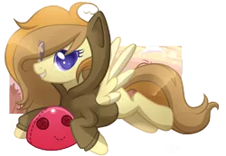 Size: 2712x1873 | Tagged: safe, artist:sugaryicecreammlp, derpibooru import, oc, oc:ivory buttercup, unofficial characters only, pegasus, pony, butt freckles, clothes, female, freckles, hoodie, mare, prone, simple background, solo, transparent background