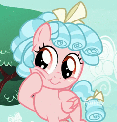 Size: 1020x1062 | Tagged: safe, derpibooru import, screencap, cozy glow, pegasus, pony, marks for effort, animated, blinking, bow, cozy glow is best facemaker, cozybetes, cropped, cute, female, filly, foal, freckles, hair bow, no sound, solo, tail bow, webm