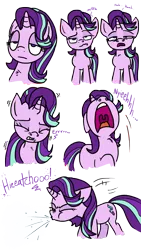 Size: 2856x5067 | Tagged: safe, artist:anyponedrawn, derpibooru import, starlight glimmer, pony, unicorn, bored, nostril flare, pre sneeze, simple background, sneeze spray, sneezing, solo, transparent background