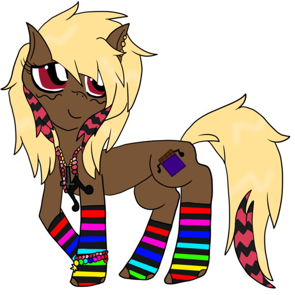 Size: 1000x1000 | Tagged: artist:wolfypoof, clothes, coontails, derpibooru import, oc, rainbow socks, safe, scene kid, simple background, socks, solo, striped socks, transparent background, unofficial characters only