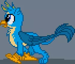 Size: 280x240 | Tagged: safe, anonymous artist, derpibooru import, gallus, gryphon, male, pixel art, simple background, solo, sprite