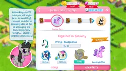 Size: 1280x720 | Tagged: amethyst star, bon bon, bugbear, derpibooru import, derpy hooves, gameloft, game screencap, headphones, octavia melody, safe, sweetie drops, vinyl scratch