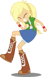 Size: 696x1147 | Tagged: safe, artist:iamsheila, derpibooru import, applejack, rainbow dash, equestria girls, boots, female, fist pump, fusion, image, palette swap, png, recolor, shoes, simple background, solo, transparent background