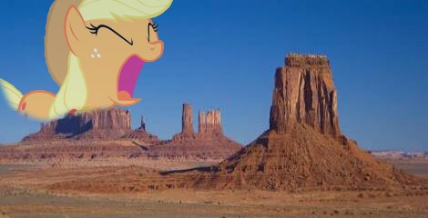 Size: 470x240 | Tagged: safe, derpibooru import, applejack, earth pony, pony, aaaaaaahhhhh, big enough, eyes closed, female, mare, meme, open mouth, sky, solo, wat