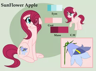 Size: 1352x1000 | Tagged: safe, artist:mlp-awesomebases, derpibooru import, oc, oc:sunflower apple, unofficial characters only, earth pony, pony, base used, eye clipping through hair, female, mare, offspring, parent:big macintosh, parent:fluttershy, parents:fluttermac, reference sheet, solo