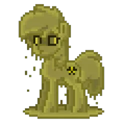 Size: 600x600 | Tagged: artist:radical user 76, derpibooru import, fallout equestria, fallout equestria: hazmat protocol, goo pony, oc, oc:biohazard, original species, safe, simple background, solo, transparent background, unofficial characters only