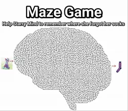 Size: 1772x1539 | Tagged: arrow, avatar, brain, derpibooru, derpibooru import, game, male, maze, maze game, meme, meta, oc, oc:starry mind, safe, simple background, special edition, stallion, text, thank you, white background