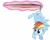 Size: 10030x7946 | Tagged: safe, artist:redpandapony, derpibooru import, rainbow dash, pegasus, pony, lesson zero, absurd resolution, female, image, implied twilight sparkle, magic, mare, offscreen character, png, simple background, solo, tail, tail hold, tail pull, telekinesis, transparent background, vector