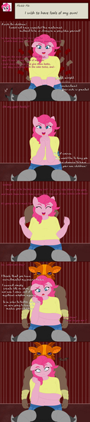 Size: 1125x5261 | Tagged: anthro, artist:scylla the kelpie, ask, behind, chubby, clothes, comic, derpibooru import, glee, goat, happy, helmet, imminent rape, imminent sex, oc, oc:atamanna, oc:azazel, pinkie pie, semi-grimdark, suggestive, this will end in pregnancy, tumblr, tumblr comic, wish world