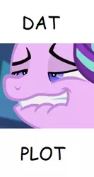 Size: 256x482 | Tagged: suggestive, derpibooru import, edit, edited screencap, screencap, starlight glimmer, pony, unicorn, the crystalling, cropped, dat butt, face, faic, female, image macro, lip bite, mare, meme, solo