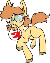 Size: 460x581 | Tagged: safe, artist:nootaz, derpibooru import, oc, oc:dee twenty, earth pony, pony, bag, glasses, raised hoof, simple background, transparent background, unshorn fetlocks