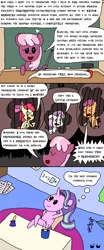 Size: 750x1800 | Tagged: safe, artist:bjdazzle, derpibooru import, apple bloom, cheerilee, scootaloo, starlight glimmer, sweetie belle, earth pony, pegasus, pony, unicorn, marks for effort, apple, arm behind head, bad advice, blatant lies, cage, captive, captivity, chains, chair, chalk, chalkboard, chibi, chocolate, comic, crying, cutie mark crusaders, desk, detention, disproportionate retribution, dungeon, empathy cocoa, eraser, evil, food, guidance counselor, heart, hot chocolate, inkwell, kite, leaning back, marshmallow, math, obliviously evil, overreaction, paper, passive aggressive, pointer, punishment, quill, scared, season 8 homework assignment, starlight's office, teacher, text, thinking, thought bubble, underground, wall of text, well that escalated quickly, yelling