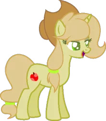 Size: 413x470 | Tagged: safe, artist:crystalponyart7669, derpibooru import, oc, oc:crystal apple, pony, unicorn, female, hat, magical lesbian spawn, mare, offspring, parent:applejack, parent:rarity, parents:rarijack, simple background, solo, transparent background