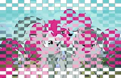 Size: 1920x1242 | Tagged: safe, derpibooru import, edit, edited screencap, screencap, marble pie, pinkie pie, the maud couple, checkerboard, wat, why