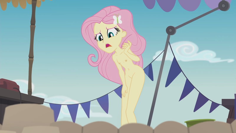 Size: 1920x1080 | Tagged: questionable, artist:dirty mike, derpibooru import, edit, edited screencap, screencap, fluttershy, equestria girls, equestria girls series, too hot to handle, breasts, delicious flat chest, female, flattershy, nipples, nude edit, nudity, practitioner of naturism, solo, solo female