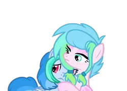 Size: 900x648 | Tagged: safe, artist:chococakebabe, derpibooru import, oc, oc:speed demon, oc:star paste, unofficial characters only, bat pony, pegasus, pony, base used, female, hug, mare, simple background, transparent background