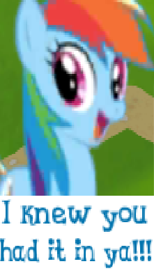 Size: 221x392 | Tagged: safe, artist:horsesplease, derpibooru import, rainbow dash, bronybait, caption, congratulations, courage, cute, dashabetes, expand dong, exploitable meme, gameloft, happy, image macro, meme, motivation, smiling, wow! glimmer