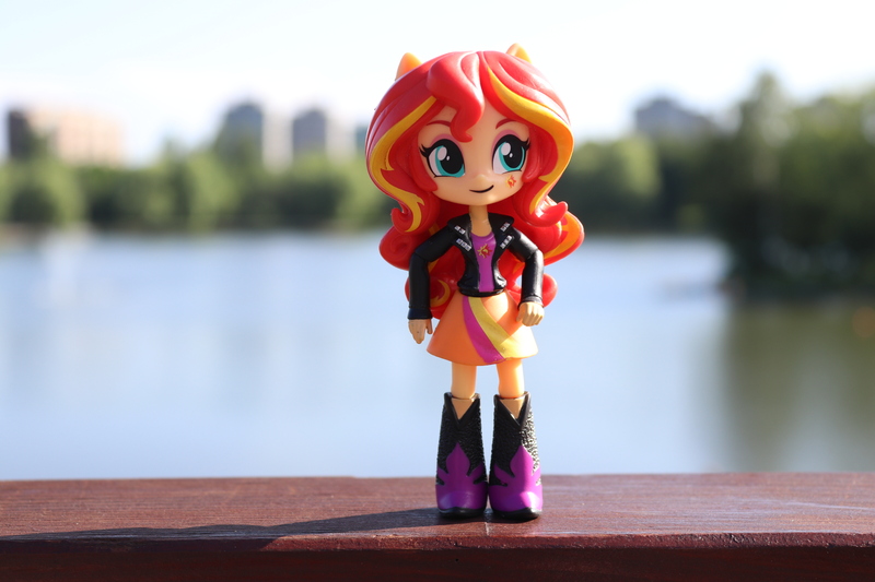 Size: 6000x4000 | Tagged: safe, artist:artofmagicpoland, derpibooru import, sunset shimmer, equestria girls, cute, doll, equestria girls minis, shimmerbetes, solo, toy, wallpaper