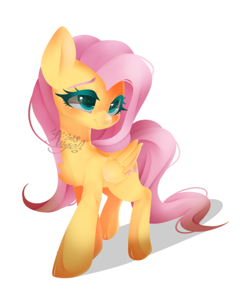 Size: 1008x1200 | Tagged: safe, artist:snow angel, derpibooru import, fluttershy, pegasus, pony, female, mare, simple background, solo, transparent background