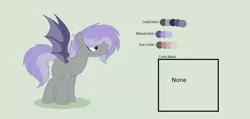 Size: 1200x572 | Tagged: safe, artist:roseloverofpastels, derpibooru import, oc, oc:slate pie, bat pony, pony, male, parent:marble pie, parents:canon x oc, reference sheet, simple background, solo, stallion