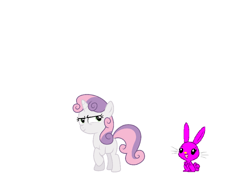 Size: 829x672 | Tagged: safe, artist:theinflater19, derpibooru import, sweetie belle, oc, oc:rosie bunny, series:sweetie balloon, image, png