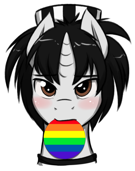 Size: 2678x3409 | Tagged: artist:jcosneverexisted, blushing, cute, derpibooru import, gay pride flag, lgbt, looking at you, male, oc, oc:creative flair, pride, prisoner, rainbow colors, safe, simple background, solo, transparent background, unofficial characters only