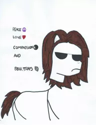 Size: 786x1017 | Tagged: safe, artist:dachosta, derpibooru import, ponified, pony, crossover, sharpie, solo, traditional art, youtube, youtuber