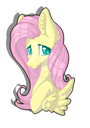 Size: 1024x1448 | Tagged: safe, artist:wasatgemini, derpibooru import, fluttershy, pony, bust, portrait, simple background, solo, transparent background, watermark