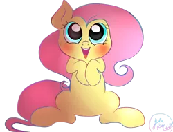 Size: 1024x784 | Tagged: safe, artist:pinkiepie6680, derpibooru import, fluttershy, pony, blushing, cute, female, happy, shyabetes, simple background, sitting, solo, transparent background