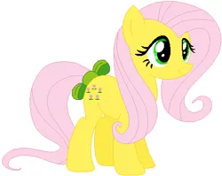 Size: 448x356 | Tagged: safe, artist:selenaede, artist:the smiling pony, artist:user15432, derpibooru import, posey, earth pony, pony, base used, bow, g1, g1 to g4, generation leap, solo, tail bow