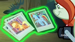 Size: 1920x1080 | Tagged: applejack, camera, crackle cosette, derpibooru import, discovery family logo, disguise, disguised changeling, out of context, photo, plot, queen chrysalis, rainbow dash, safe, screencap, the mean 6