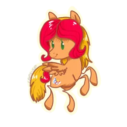 Size: 400x400 | Tagged: safe, artist:laps-sp, derpibooru import, oc, oc:mary-bella, pegasus, pony, chibi, female, mare, simple background, solo, transparent background