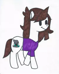Size: 786x982 | Tagged: safe, artist:dachosta, artist:jaiden animations, derpibooru import, ponified, bird, pony, crossover, marker drawing, solo, traditional art, youtube, youtuber