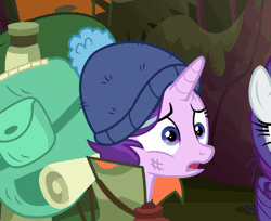 Size: 634x518 | Tagged: safe, derpibooru import, screencap, starlight glimmer, pony, unicorn, the mean 6, alternate hairstyle, animated, backpack, bag, camping outfit, clothes, cropped, crying, cute, dilated pupils, dirty, eye shimmer, female, floppy ears, frown, gasp, glimmerbetes, hat, lamp, lantern, mare, messy mane, parka, pouting, sad, sadlight glimmer, sadorable, solo focus, teary eyes, tuque, undressing, upset, wavy mouth, wide eyes
