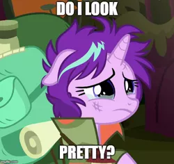 Size: 530x500 | Tagged: safe, derpibooru import, edit, edited screencap, screencap, starlight glimmer, pony, unicorn, the mean 6, bronybait, cropped, crying, cute, dialogue, dirty, female, floppy ears, glimmerbetes, image macro, mare, meme, messy mane, sad, sadlight glimmer, sadorable, solo