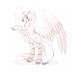 Size: 3000x3000 | Tagged: safe, artist:f0rever13, derpibooru import, oc, unofficial characters only, alicorn, earth pony, pegasus, unicorn, zebra, zebracorn, commission, digital art, full body, image, looking at you, male, png, rcf community, simple background, solo, spread wings, stallion, white background, wings, your character here
