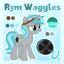 Size: 4000x4000 | Tagged: safe, artist:partylikeanartist, derpibooru import, oc, oc:rym, unofficial characters only, pony, unicorn, female, goggles, mare, reference sheet, solo, trace