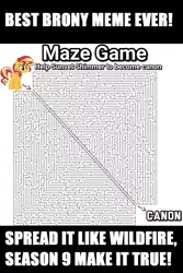 Size: 1024x1536 | Tagged: artist needed, source needed, safe, derpibooru import, edit, edited edit, sunset shimmer, unicorn, equestria girls, arrow, canon, cutting the knot, game, hax, hilarious in hindsight, maze, maze game, meme, simple background, solution, text, text edit, white background