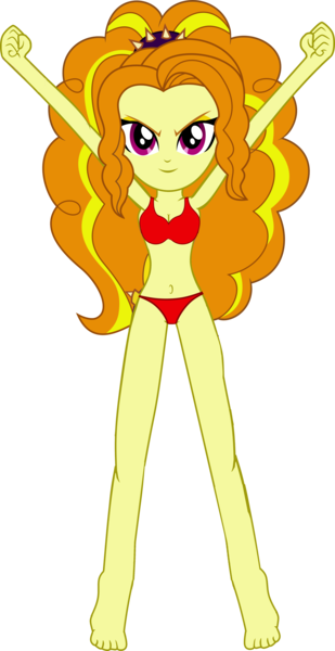 Size: 2771x5388 | Tagged: suggestive, artist:givralix, derpibooru import, edit, editor:grapefruitface, vector edit, adagio dazzle, equestria girls, barefoot, belly button, bra, breasts, clothes, edited vector, feet, female, red underwear, simple background, solo, solo female, transparent background, underwear, vector