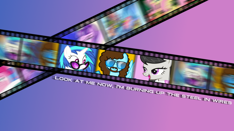 Size: 1920x1080 | Tagged: 1920x1080, 80s, artist:graprfruitface1, derpibooru import, edit, edited screencap, electric dreams, equestria light orchestra, ponified:jeff lynne, safe, screencap, video reel, wallpaper