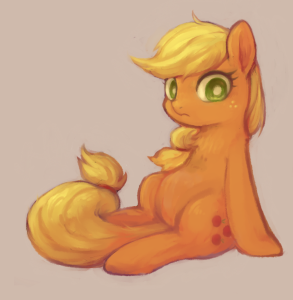 Size: 651x667 | Tagged: safe, artist:kei05, derpibooru import, applejack, earth pony, pony, female, looking at you, mare, simple background, solo