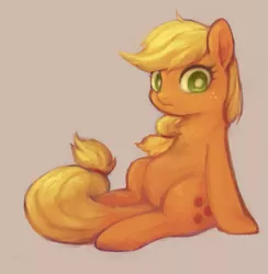 Size: 651x667 | Tagged: safe, artist:kei05, derpibooru import, applejack, earth pony, pony, female, looking at you, mare, simple background, solo