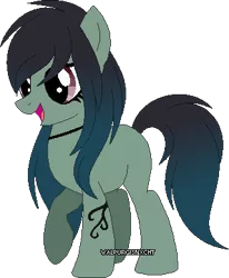 Size: 320x389 | Tagged: safe, artist:t-aroutachiikun, derpibooru import, oc, oc:decaying shadow, earth pony, pony, female, mare, simple background, solo, transparent background