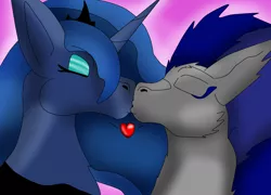 Size: 2489x1793 | Tagged: safe, artist:pd123sonic, derpibooru import, princess luna, oc, oc:dave, bat pony, bat pony oc, canon x oc, female, male, straight