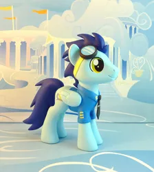 Size: 761x850 | Tagged: safe, artist:krowzivitch, derpibooru import, soarin', pegasus, pony, commission, craft, figurine, goggles, irl, male, necktie, photo, sculpture, solo, stallion, wonderbolts dress uniform