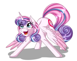 Size: 2500x2000 | Tagged: safe, artist:jack-pie, derpibooru import, princess flurry heart, alicorn, pony, cute, digital art, female, flurrybetes, high res, mare, older, older flurry heart, open mouth, simple background, solo, transparent background