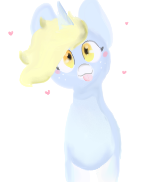 Size: 863x1080 | Tagged: safe, alternate version, artist:nootaz, derpibooru import, oc, oc:nootaz, pony, unicorn, :3, :p, blush sticker, blushing, cute, female, freckles, head tilt, heart, looking at you, mare, ocbetes, silly, simple background, smiling, solo, tongue out, transparent background