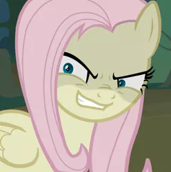 Size: 1276x1284 | Tagged: safe, derpibooru import, edit, edited screencap, screencap, mean fluttershy, pegasus, pony, the mean 6, clone, creepy, cropped, female, flutterbitch, solo