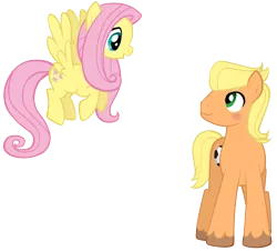 Size: 3825x3463 | Tagged: safe, artist:petraea, derpibooru import, fluttershy, oc, oc:striker, earth pony, pony, high res, male, simple background, stallion, transparent background, vector