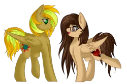 Size: 1500x1000 | Tagged: safe, artist:blocksy-art, derpibooru import, oc, oc:lightning chaser, oc:thunder dash, unofficial characters only, pegasus, pony, female, male, mare, simple background, stallion, transparent background